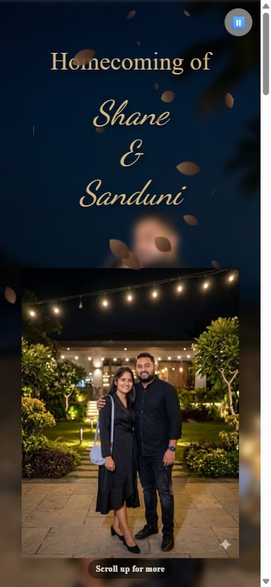 Shane & Sanduni — digital wedding invitation design, Sri Lanka