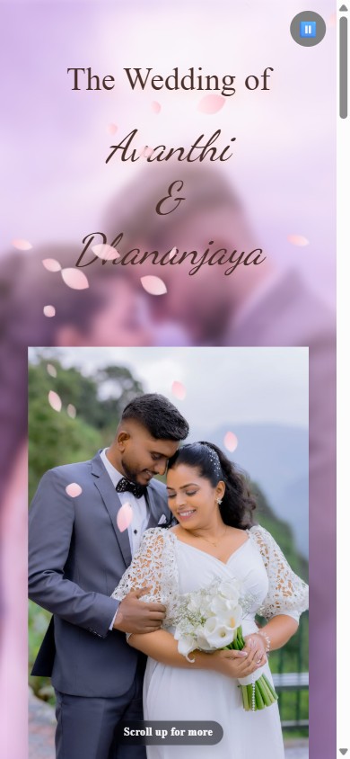 Avanthi & Dhananjaya — digital wedding invitation design, Sri Lanka