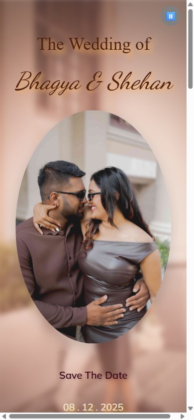 Bhagya & Shehan — digital wedding invitation design, Sri Lanka